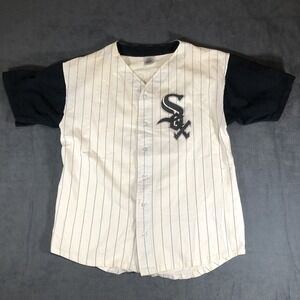 Vintage 1998 Badger Sportswear Chicago White Sox Large Baseball Jersey.  Flaws